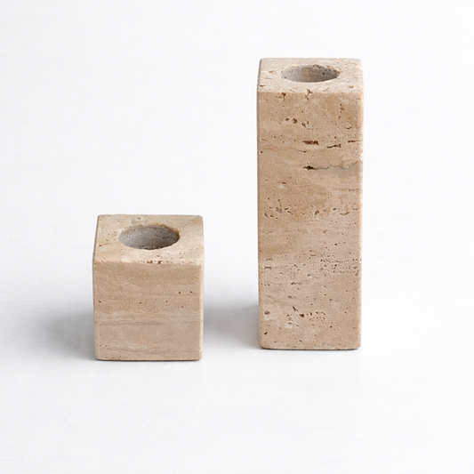 Bougeoirs travertin