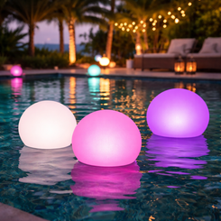 Boules LED piscine
