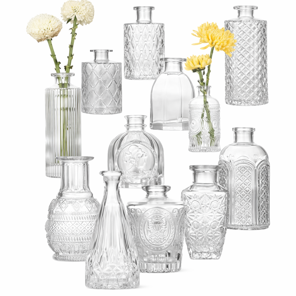 Soliflores transparents divers